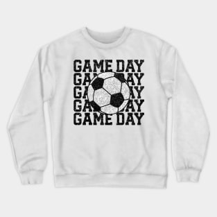 Game Day Silver Glitter Soccer Ball Crewneck Sweatshirt